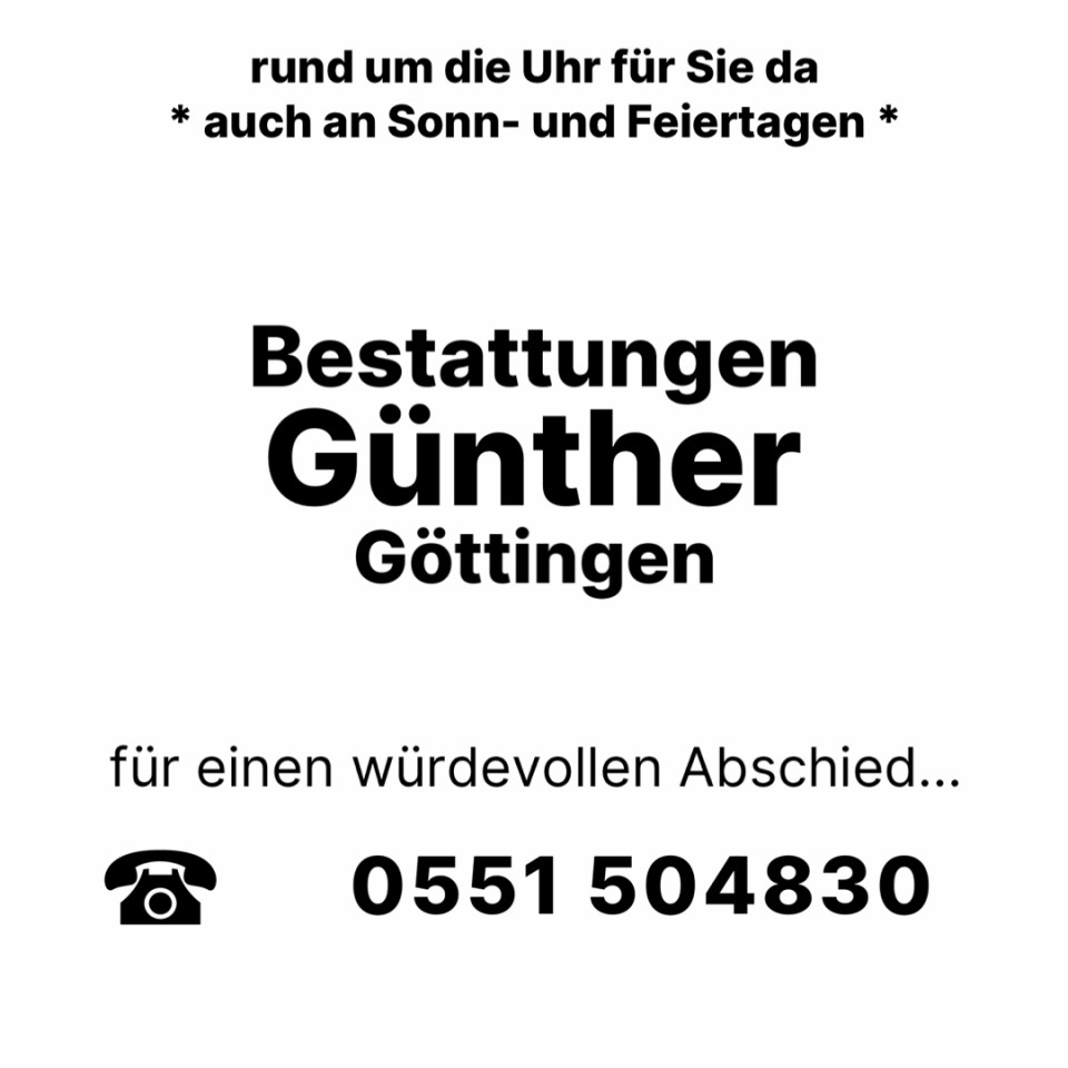 Beerdigungen in Göttingen